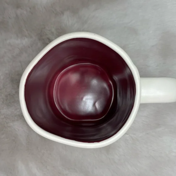*NEW* Rae Dunn "SWEATER WEATHER" Mug, Burgundy Interior *Never Used* - Picture 3 of 8